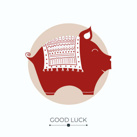 Pig lucky charmのイラスト素材