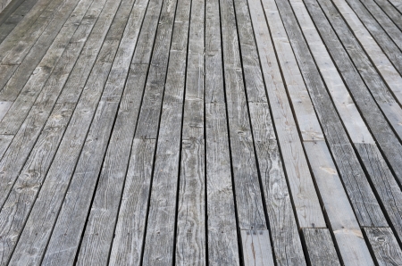 Aged gray wooden terrace floorの写真素材