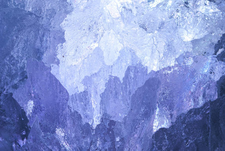 Texture of ice  with dark blue back light  Abstract background 