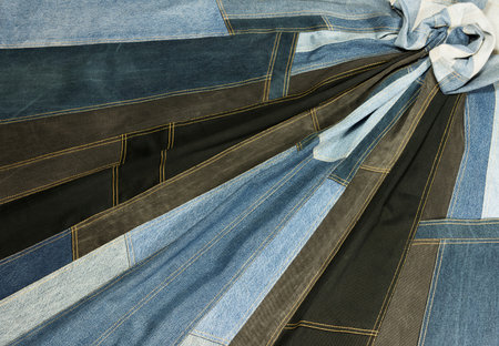 Background  denim patchwork texture, jeans