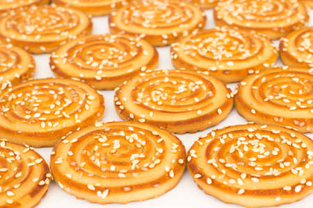 Cookies with sesame seedsの写真素材