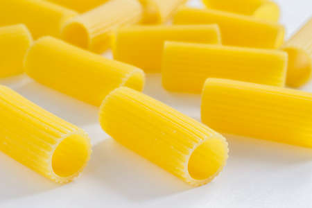 Pasta on a white backgroundの写真素材