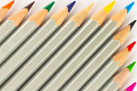 Colored pencils closeupの写真素材