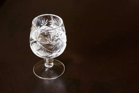 Crystal glass on a dark backgroundの写真素材