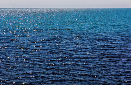 Seascape sunny day empty horizonの写真素材