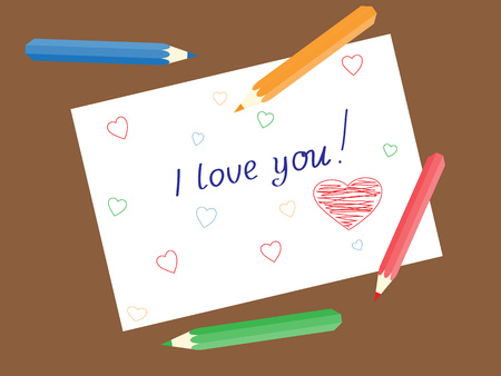 The letter a pencil on the clean sheet to paperのイラスト素材