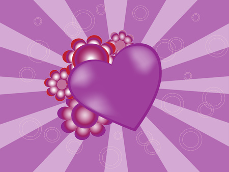 Abstract background from violet heart and circlesのイラスト素材