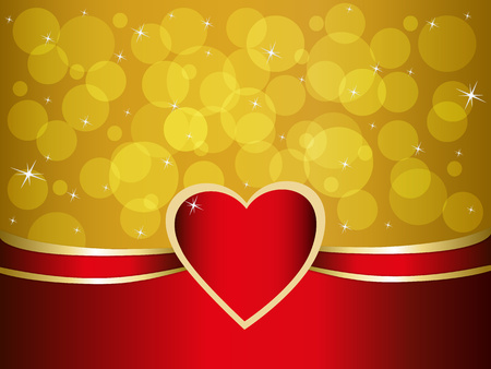 Red heart and a side, a romantic background for a cardのイラスト素材