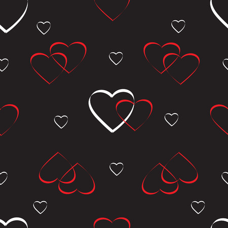 Seamless vector pattern, romantic background from hearts for St. Valentine's Dayのイラスト素材