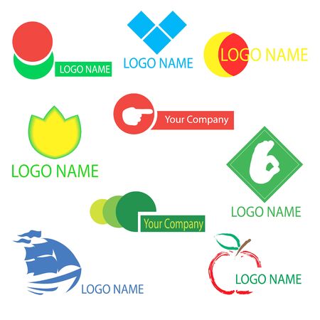 A set of icon for companies. Vector icons  for design a white backgroundのイラスト素材