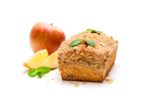 Homemade  healthy oat and apple loaf bread の写真素材