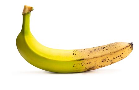 Conceptual  image of half ripe banana showing different stages の写真素材