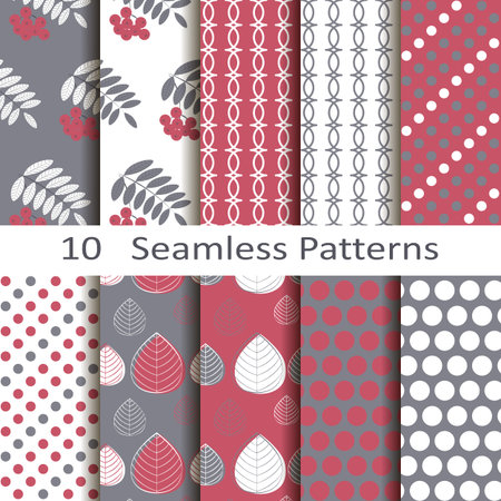 Set of ten seamless patternsのイラスト素材