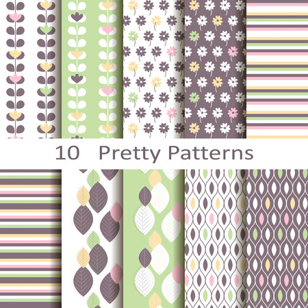 Set of ten pretty patternsのイラスト素材