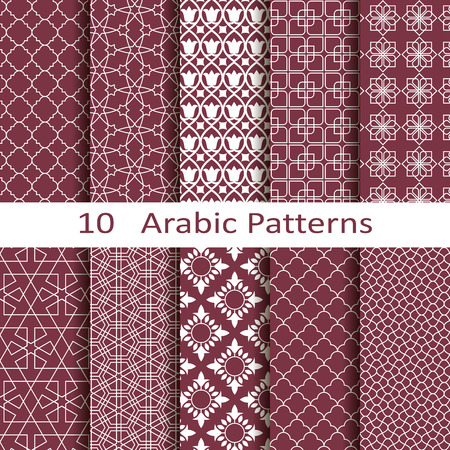 set of ten Arabic patternsのイラスト素材