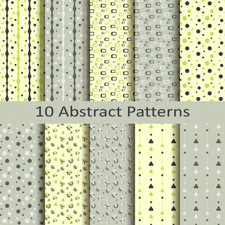 set of ten abstract patternsのイラスト素材