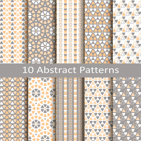 set of ten abstract patternsのイラスト素材