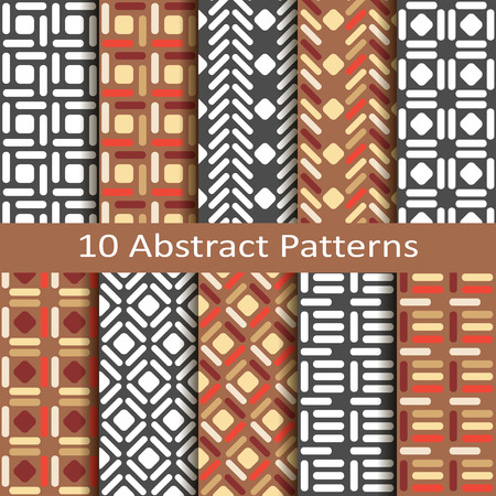 Set of ten abstract patternsのイラスト素材