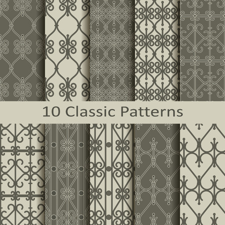 Set of ten classic patternsのイラスト素材