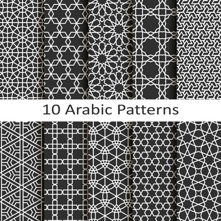Set of ten arabic patternsのイラスト素材