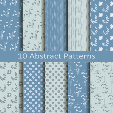 Set of ten abstract patternsのイラスト素材