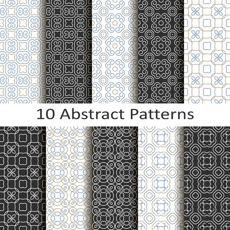 Set of ten abstract patternsのイラスト素材