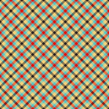 traditional tartan colorful jacquard patternのイラスト素材