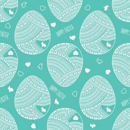 Seamless vector happy easter pretty patternのイラスト素材