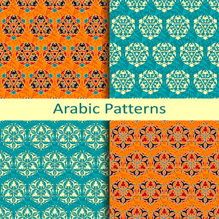 set of four arabic patternsのイラスト素材