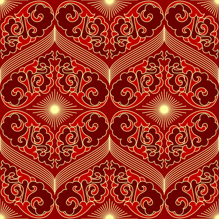 seamless vector traditional tibetan patternのイラスト素材