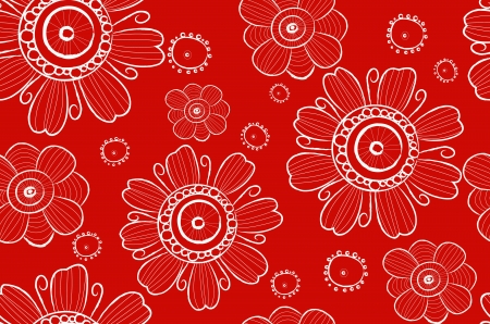 seamless background with abstract flowersのイラスト素材