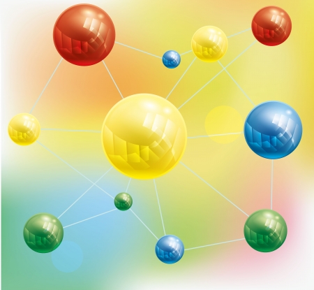 	abstract background with circlesのイラスト素材