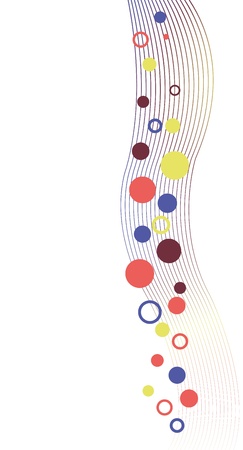 	Colorful circles on stripe のイラスト素材