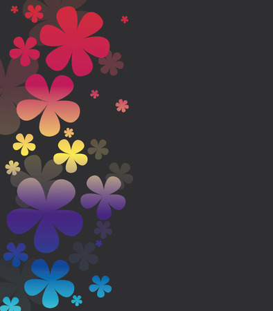Gentle vector background with flowersのイラスト素材