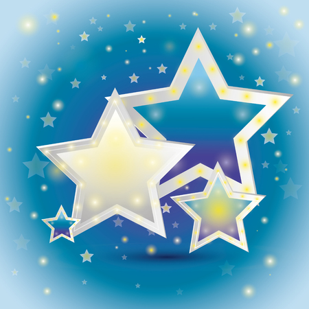 Vector three-dimensional star, templateのイラスト素材