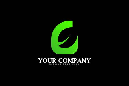 green leaf logo template for tea companyのイラスト素材