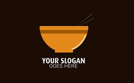 bowl logo template for restaurant japanのイラスト素材