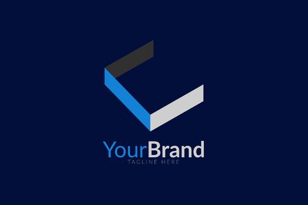 book template logo design for libraryのイラスト素材