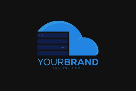 cloud server logo template for network companyのイラスト素材