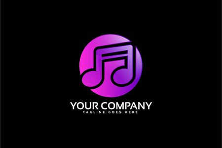 music logo template for audio productionのイラスト素材