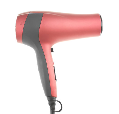 Hair dryer isolated on a white backgroundの写真素材