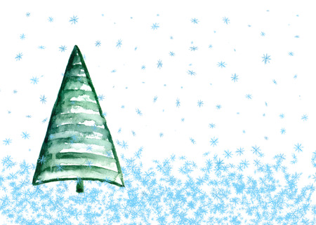 Christmas tree greeting cardの写真素材
