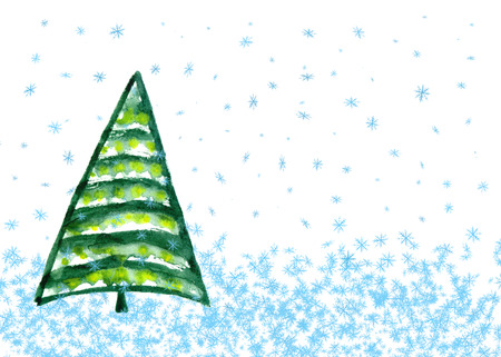 Christmas tree greeting cardの写真素材