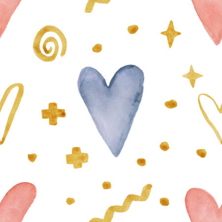 Organic shapes naive patternの写真素材