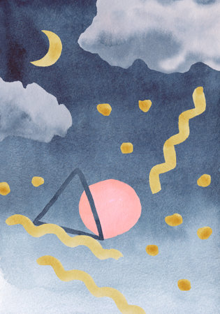 Organic shapes naive posterの写真素材