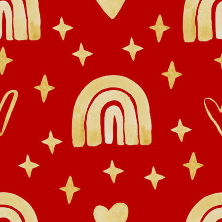 Organic shapes naive patternの写真素材