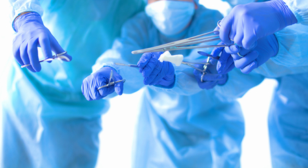Team surgeon at work in operating room.の写真素材
