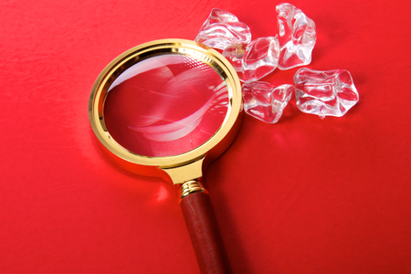 Beautiful shining crystals diamonds on money background.の写真素材