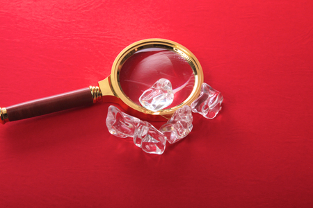 diamonds and money are on the tableの写真素材