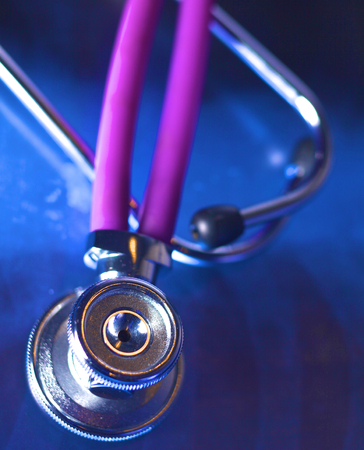 Medical stethoscope lying on an x-ray. Close-upの写真素材